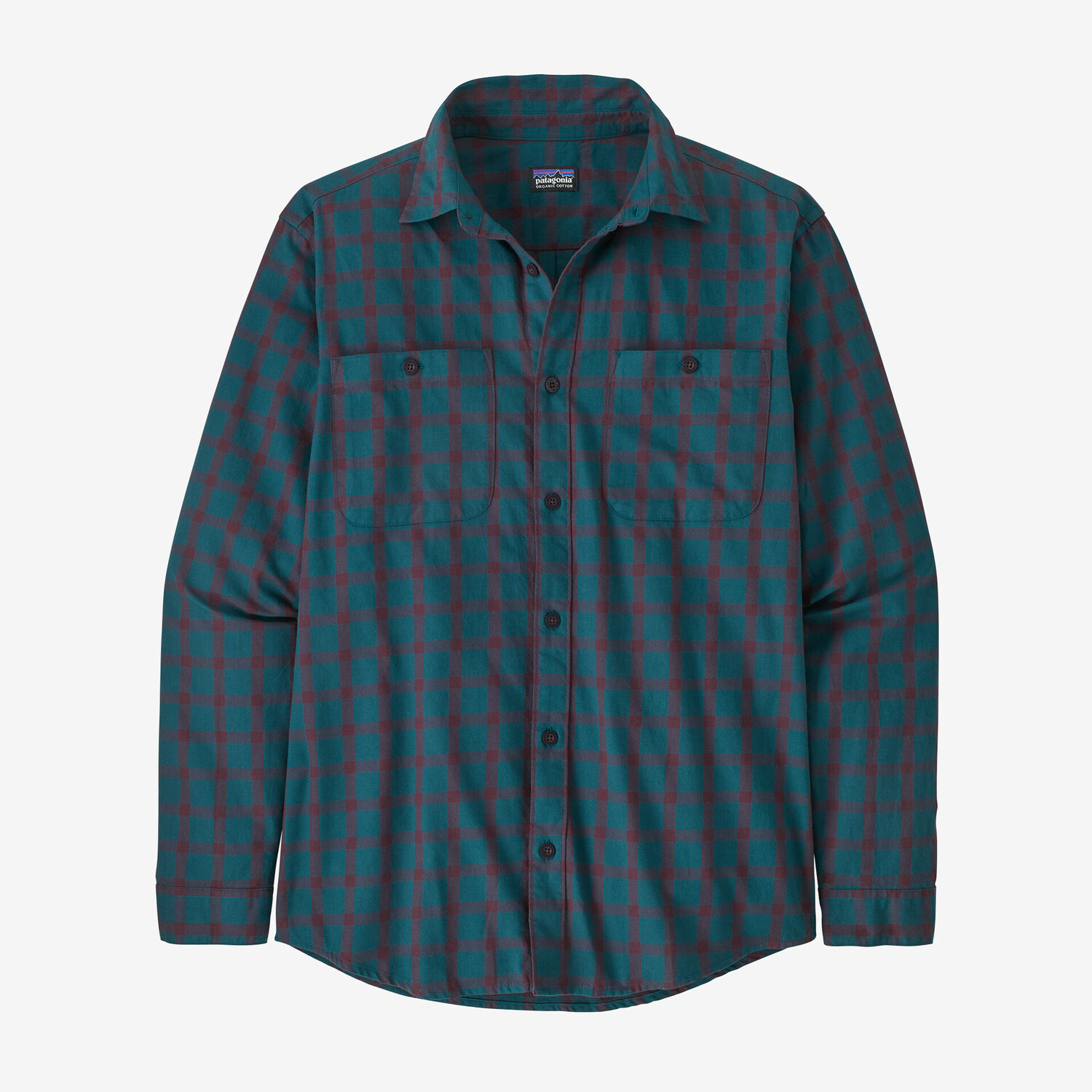 

Мужская рубашка из хлопка пима с длинными рукавами Patagonia, синий