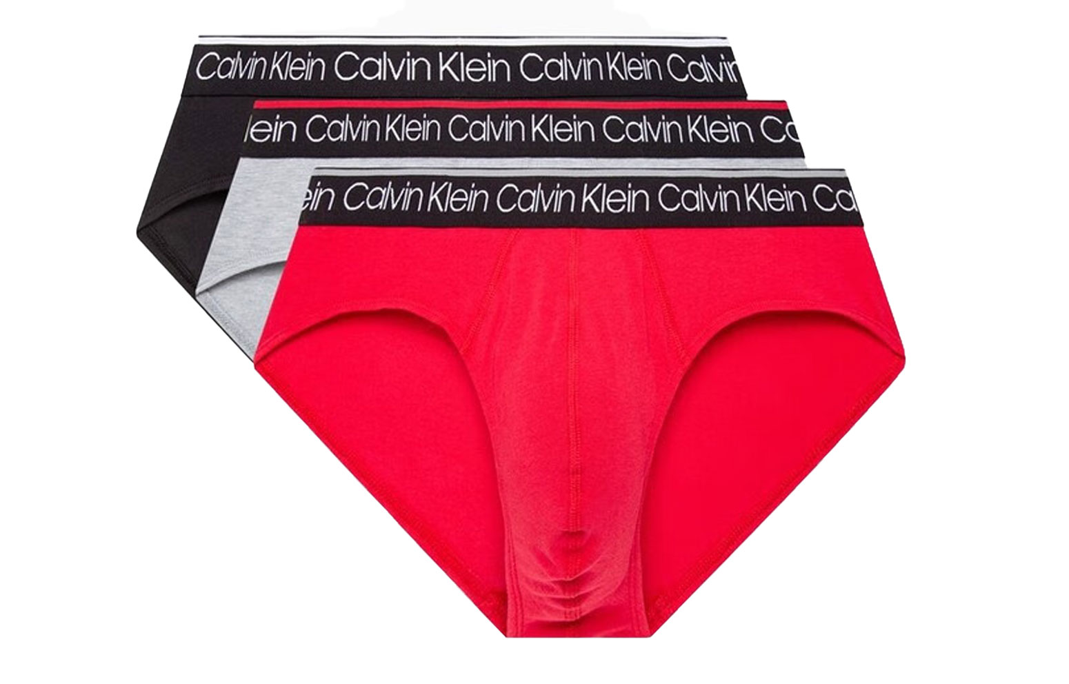 Кальсоны мужские CALVIN KLEIN комплект из 3 штук (чёрный, синий, чёрный с акцентом)