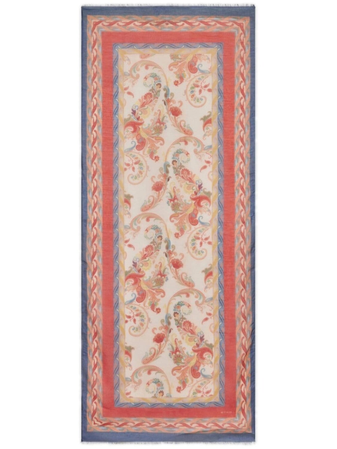 

ETRO шарф из смесового шелка с узором пейсли, красный