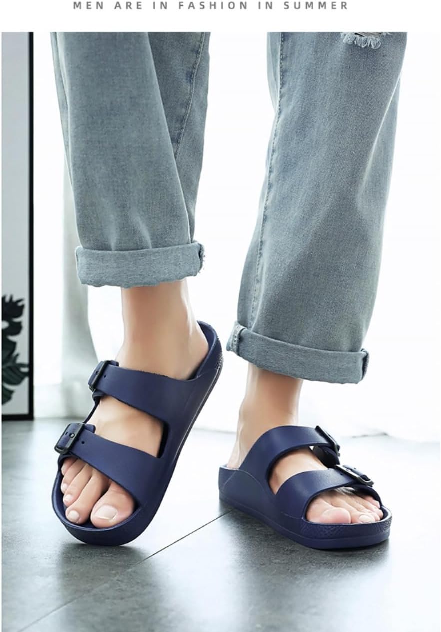 Мужские сандалии Geerta с регулируемым ремешком на двойной пряжке, серый — фото 4