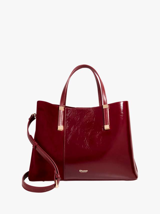 

Текстурированная сумка Dorry Boxy через плечо Dune London, Burgundy