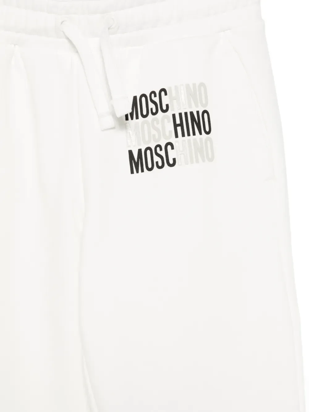 Спортивные брюки на завязках Moschino Kids, белый — фото 3