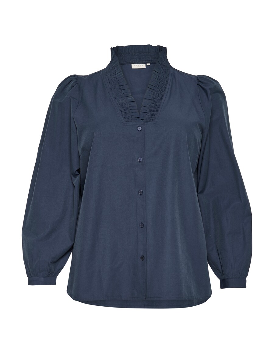 

Рубашка KAFFE CURVE Blouse Mai, цвет marine blue/dark blue