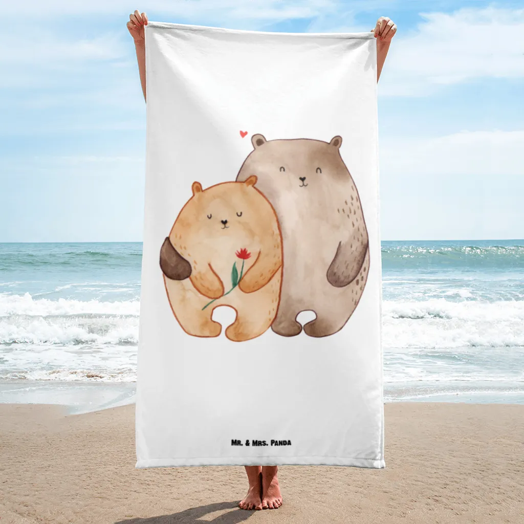 

Пляжное полотенце Mr. & Mrs. Panda, белый