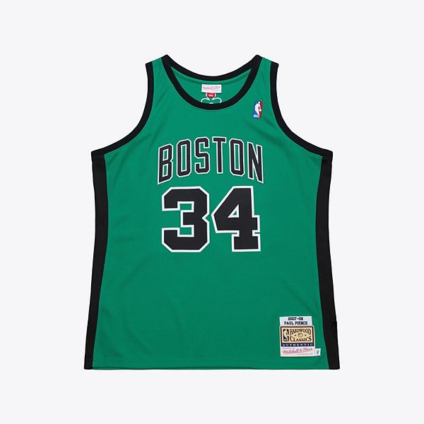 

Мужская футболка Paul Pierce Kelly Green Boston Celtics 2007-08 Hardwood Classics Authentic Mitchell & Ness