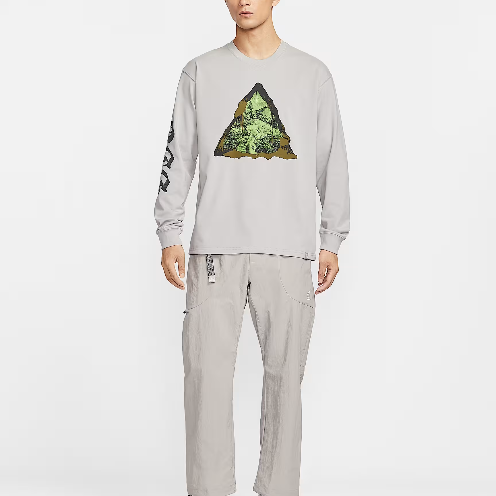 Nike Футболка ACG DRI FIT мужская University Gray с круглым вырезом Moderate — фото 3