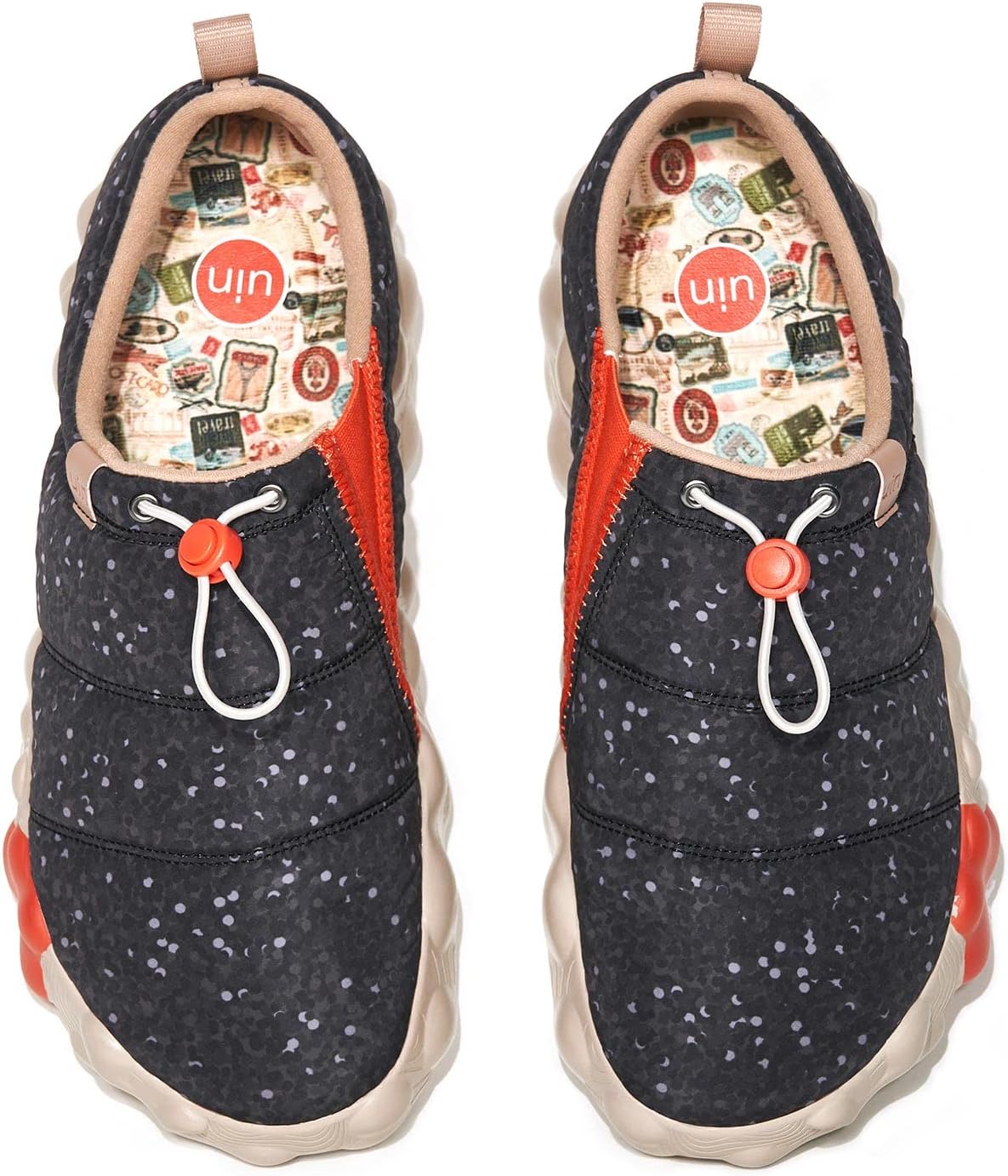 

Мужские кроссовки для кемпинга, прогулок и путешествий UIN, повседневные слипоны-лоферы, легкие, с художественной росписью, модные кеды Toledo, Toledoⅵ -Anthracite