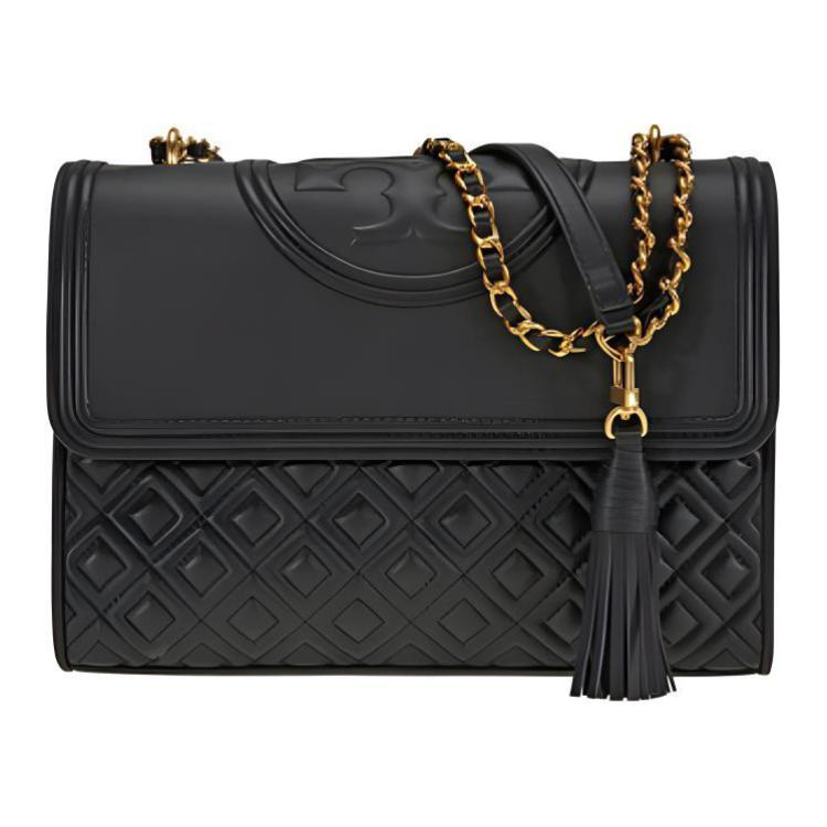 

Кожаная сумка Fleming малого квадратного размера, женская наплечная сумка-кроссбоди среднего размера black TORY BURCH, Set (Bag+Dust Bag)