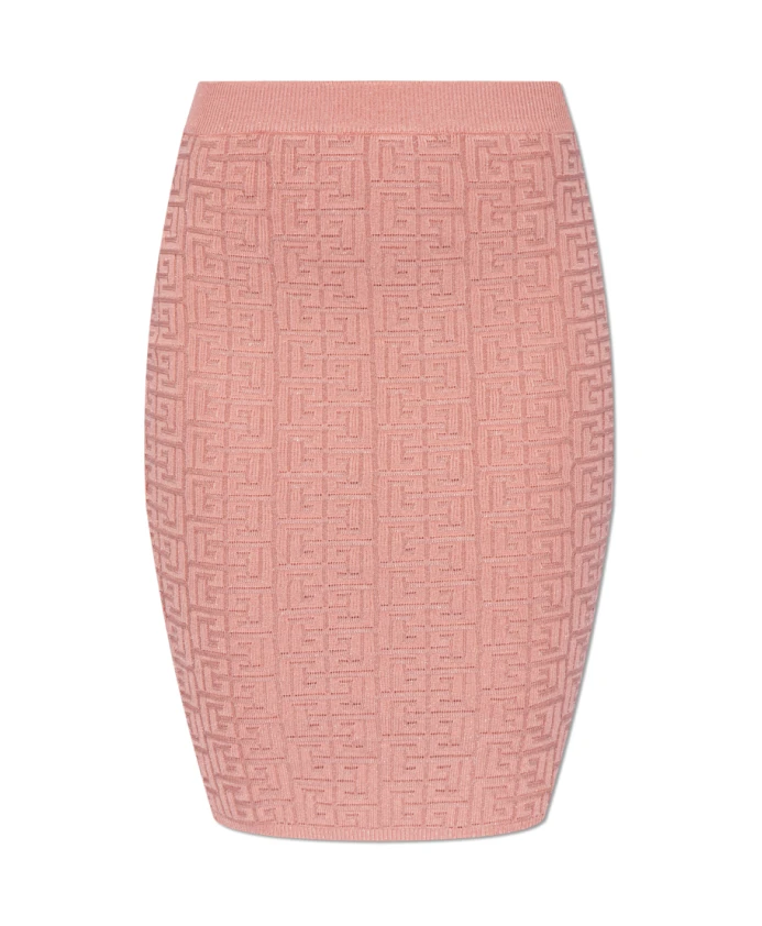 

Юбка с монограммой Balmain, розовый