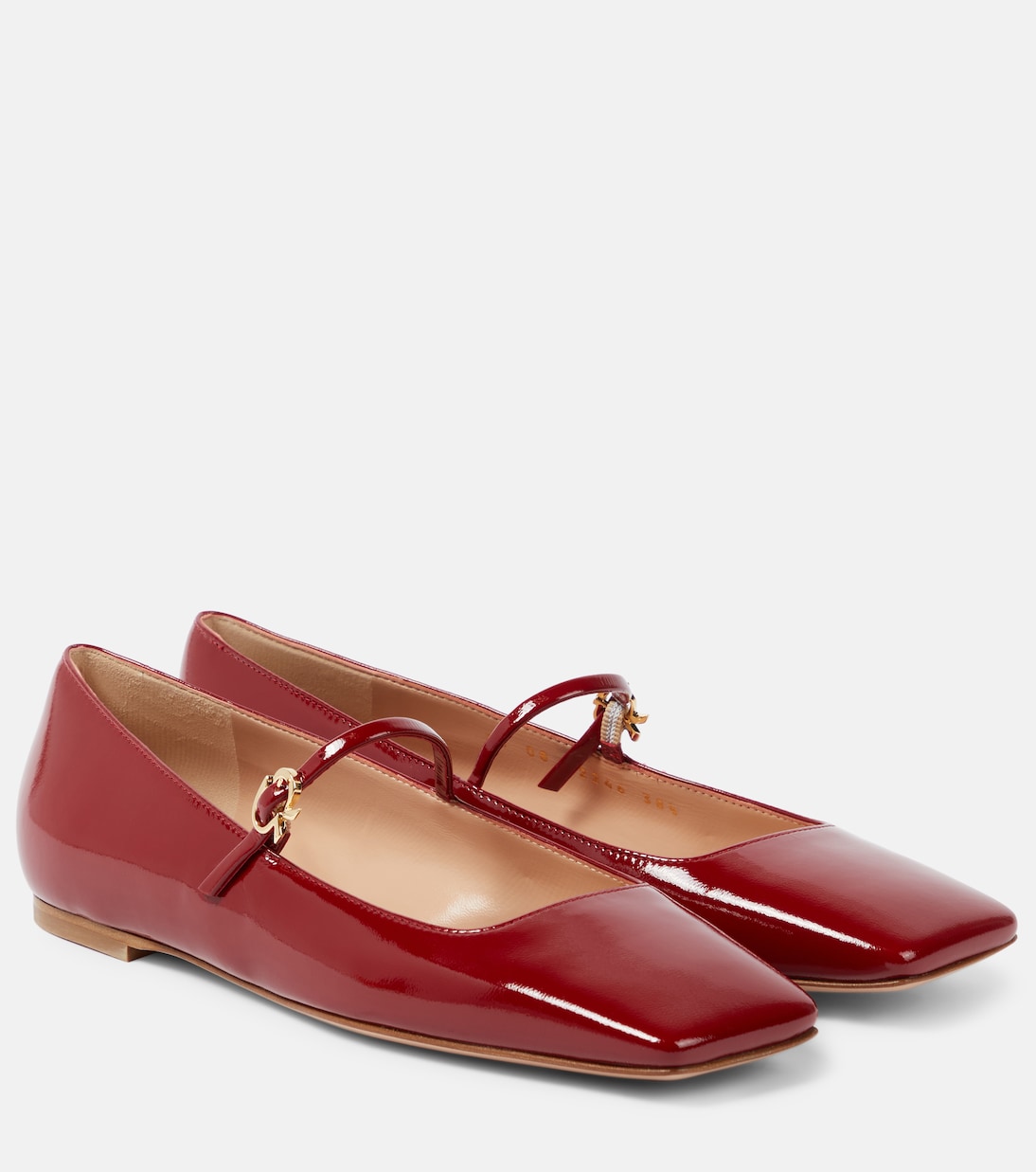 Туфли Мэри Джейн из лакированной кожи Christina Gianvito Rossi, Rouge