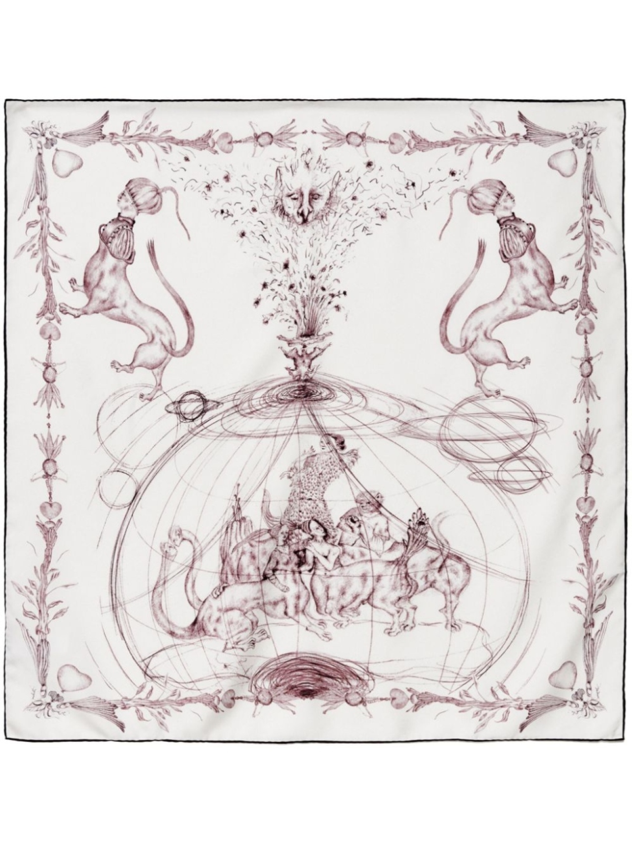 

Шелковая бандана с принтом Fabiana Filippi, белый