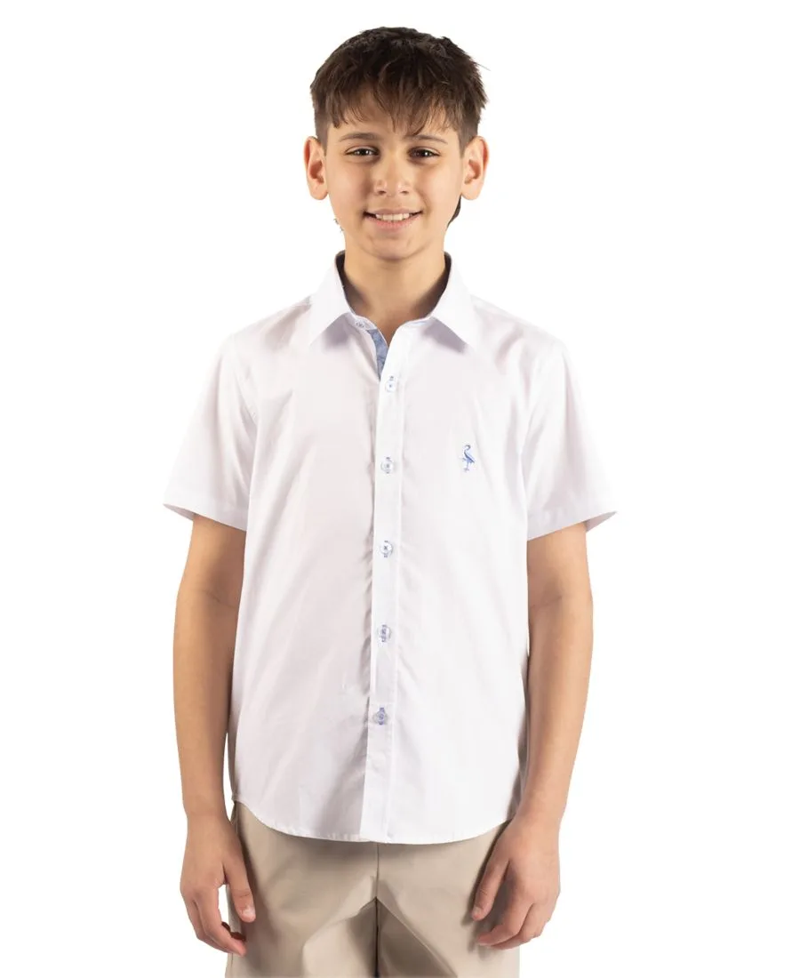 Рубашка с коротким рукавом Big Boys Signature Oxford Tailorbyrd, белый