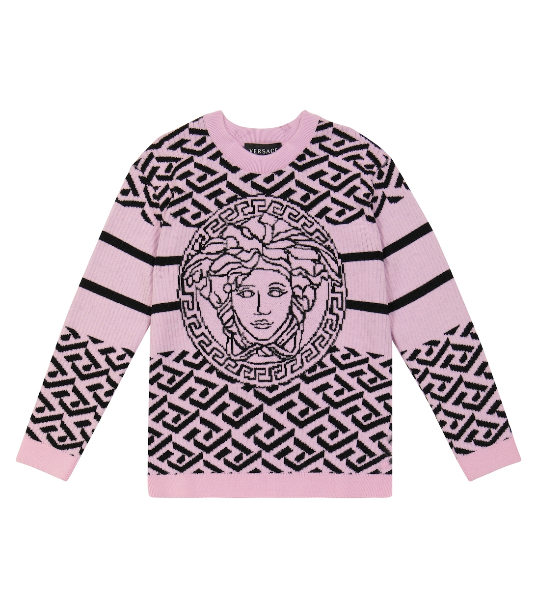 

Шерстяной свитер Medusa La Greca Versace Kids, Candy+Black