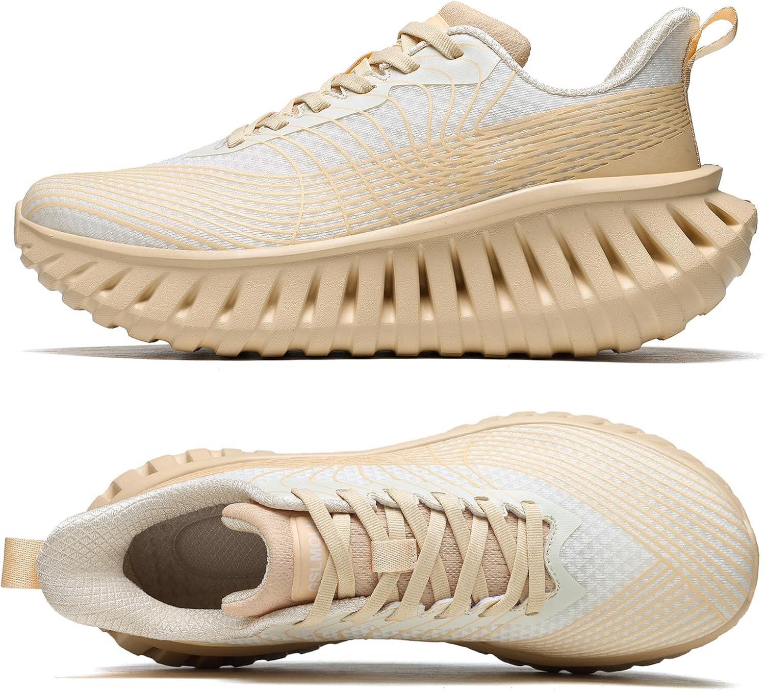 

Мужские кроссовки GSLMOLN для прогулок, повседневная обувь, дышащие, легкие кроссовки для ходьбы, тренировок и спортзала, амортизирующие, гибкие мужские тренировки, модные кроссовки, бежевый