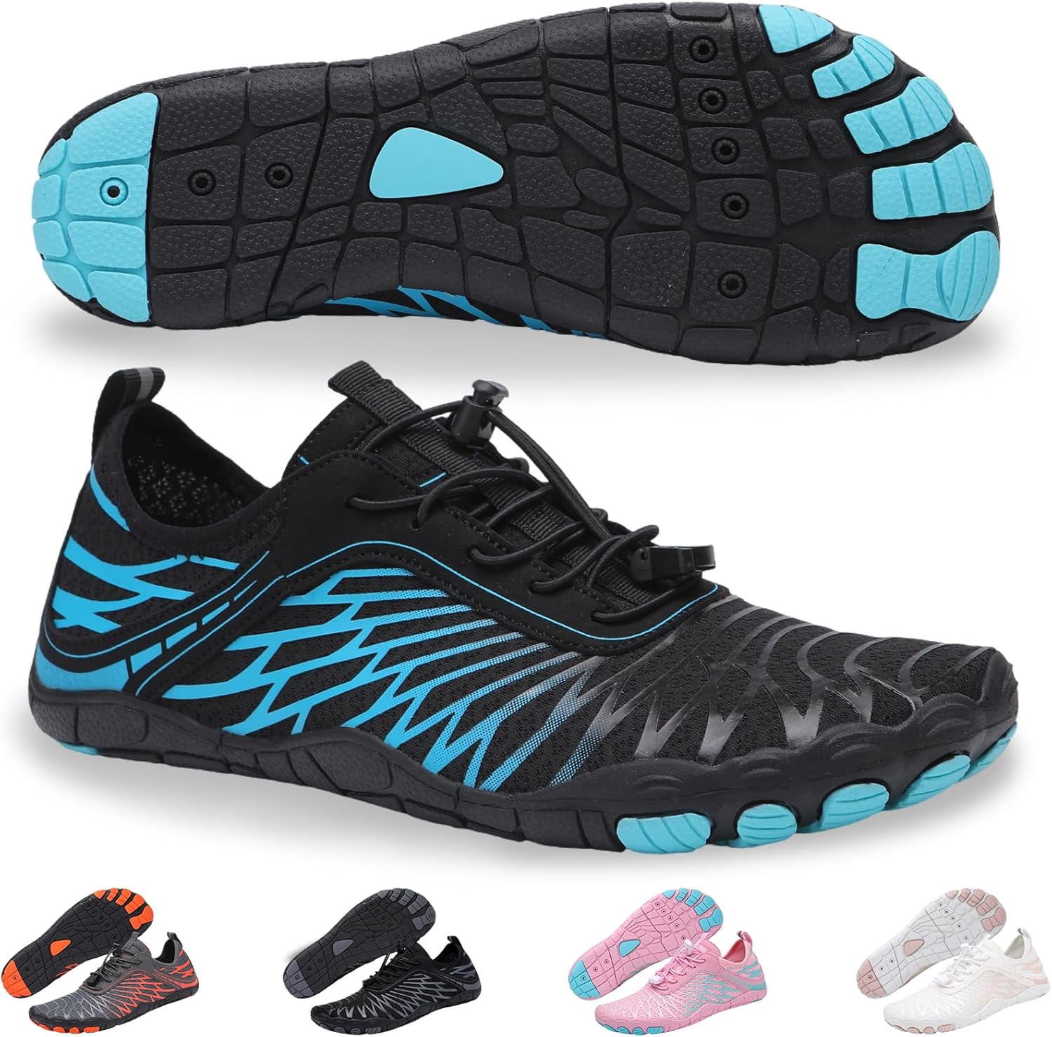 

Кроссовки для походов для женщин и мужчин - быстро сохнущие, с широкой носочной частью, для пляжа, плавания, спортивные кроссовки Ieirye, синий