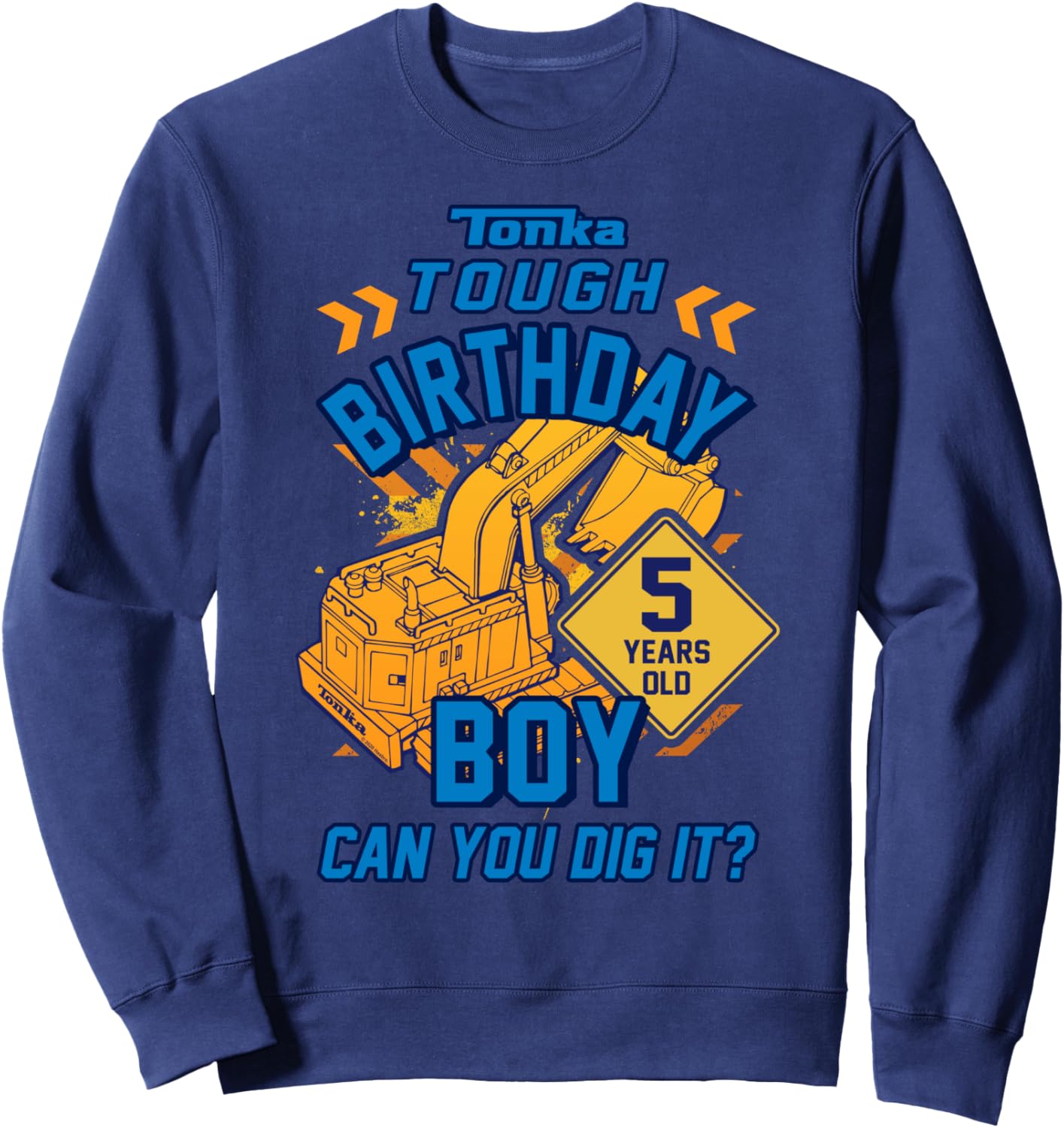 

Толстовка Tonka Tough Birthday Boy 5 Years Old Can You Dig It, темно-синий