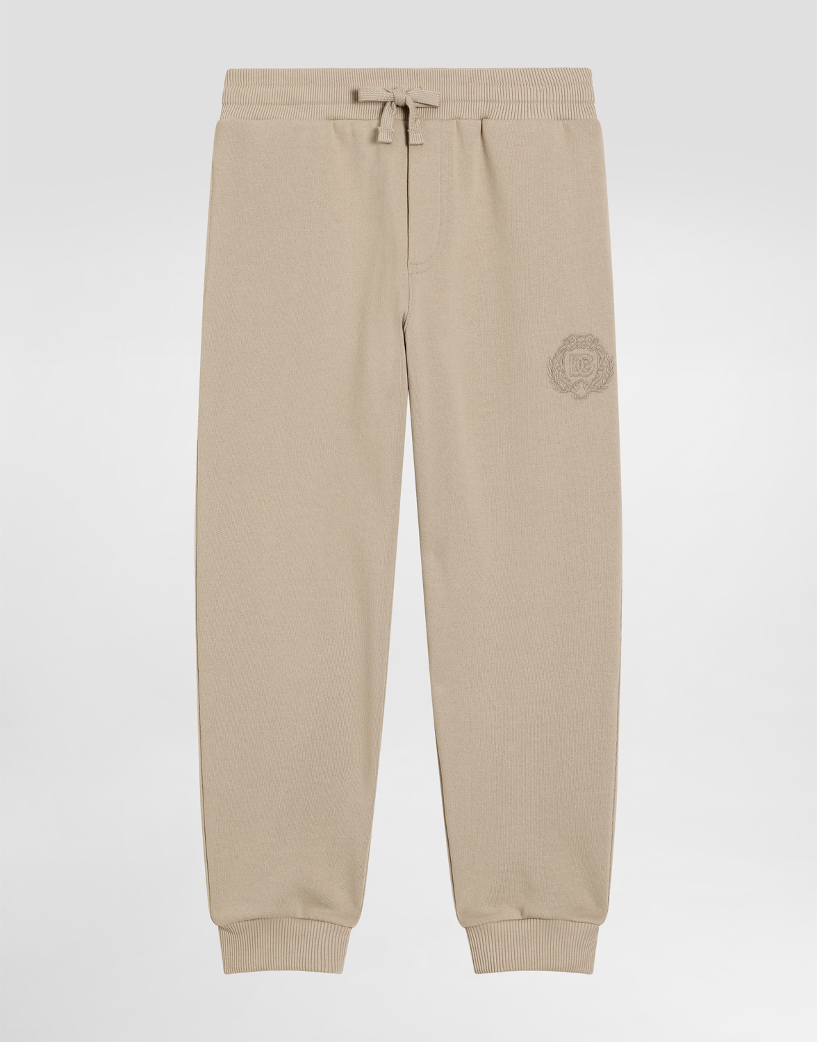 

Флисовые брюки с вышивкой DG Dolce&Gabbana, бежевый