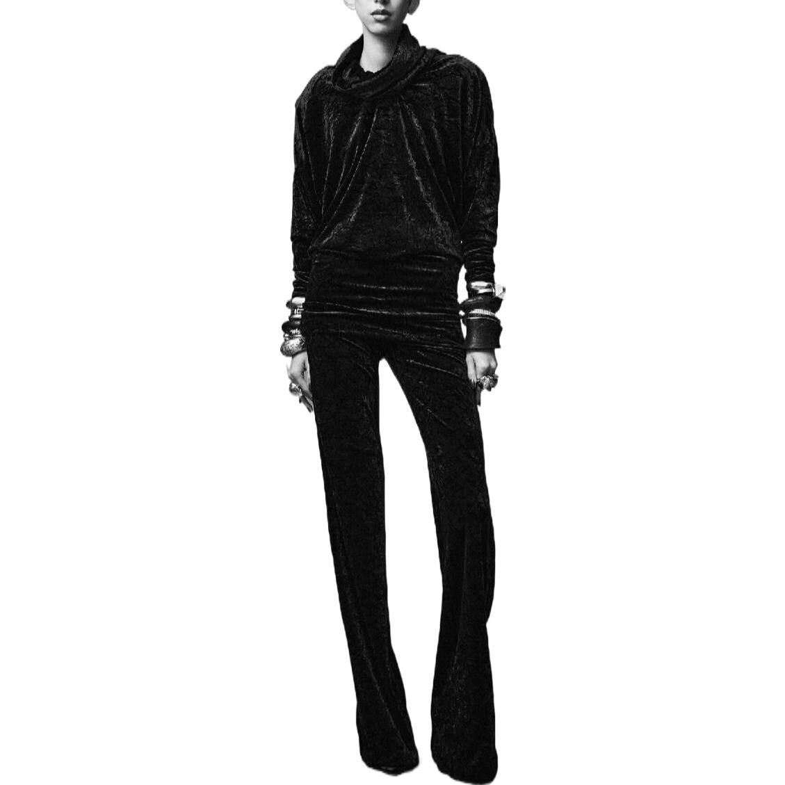 Брюки женские Saint Laurent Wide-leg, черный — фото 3