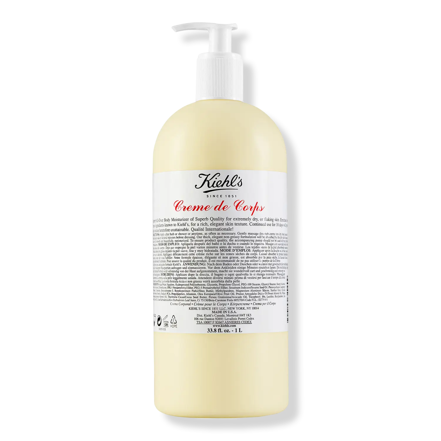 

Creme de Corps Увлажняющий крем для тела Kiehl's Since 1851, 33.8 oz