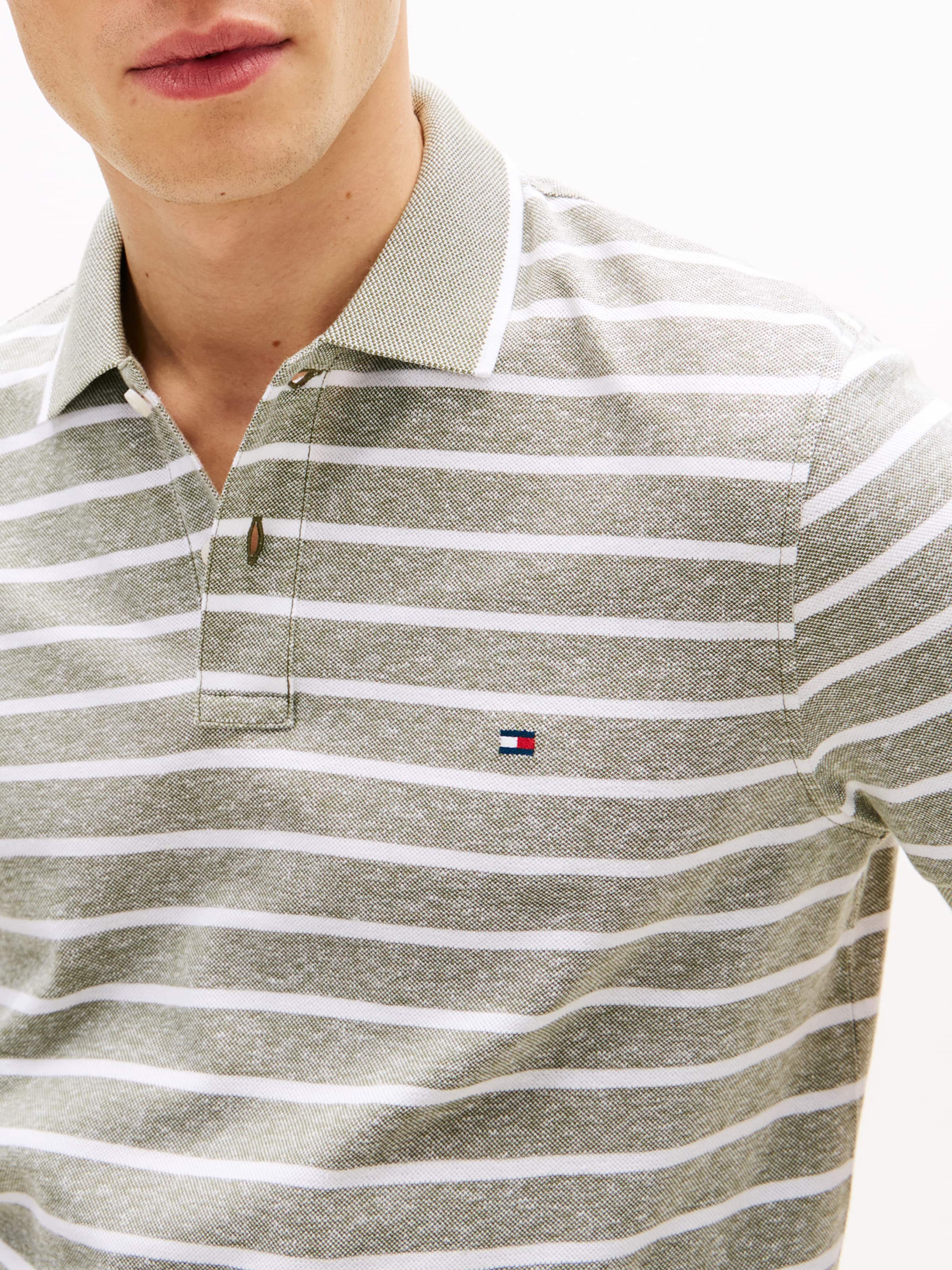 TOMMY HILFIGER Поло в крапинку серого цвета — фото 2