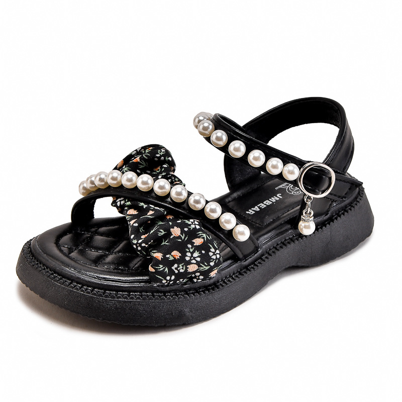 

Детские сандалии с противоскользящей амортизацией, дышащие, легкие, с низким верхом Neon, черный