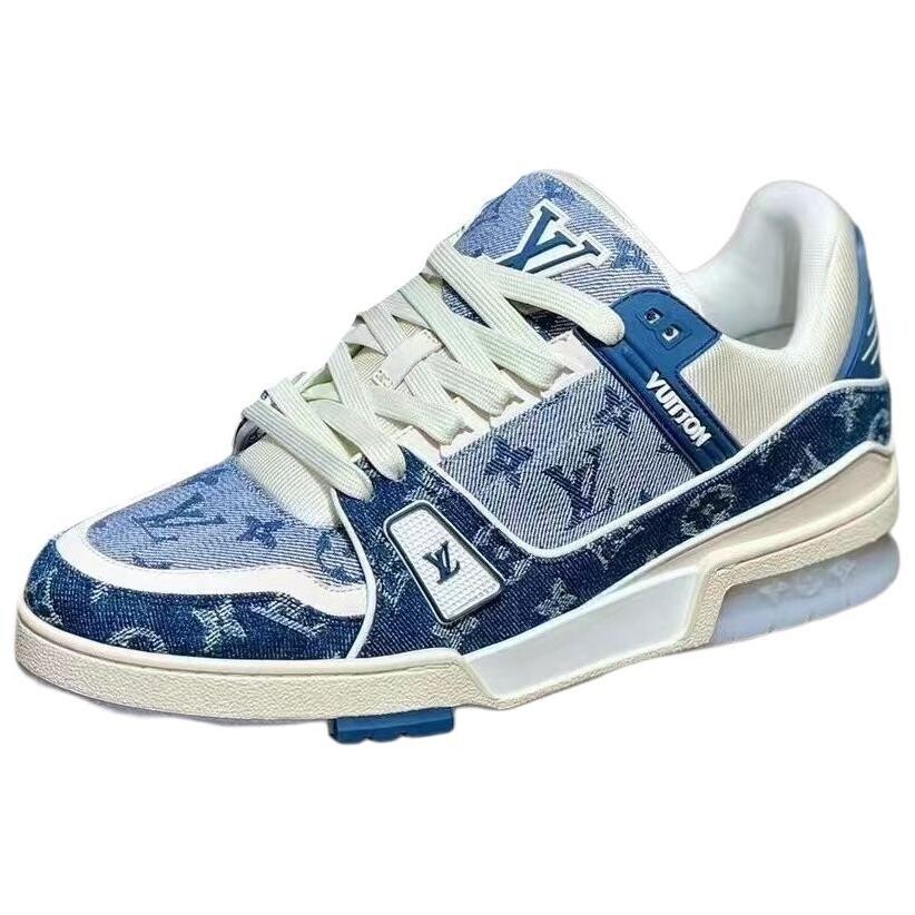 

Кроссовки для скейтборда Trainer Unisex Low-Top Blue/White Louis Vuitton