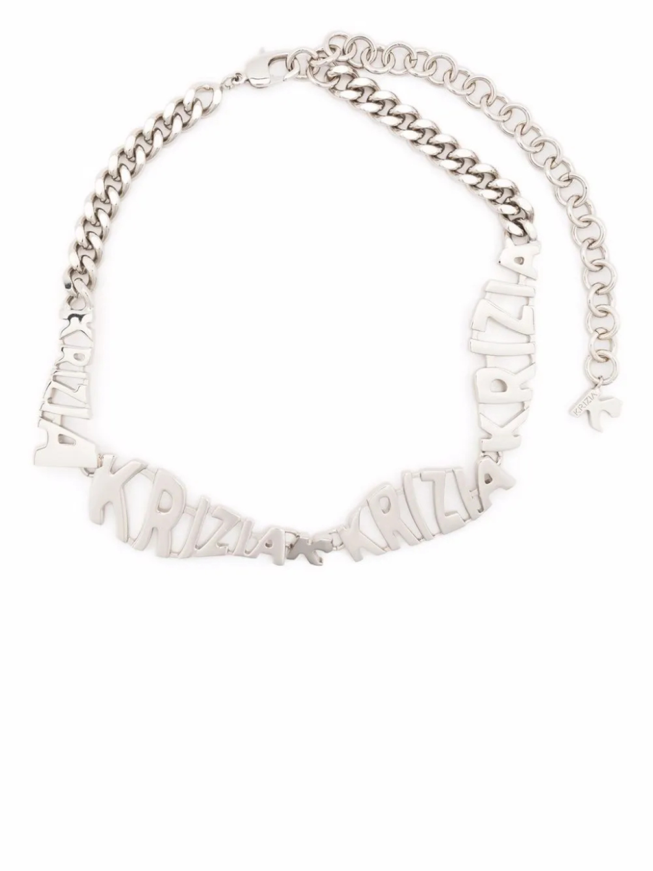 

Колье с логотипом Krizia, серебряный