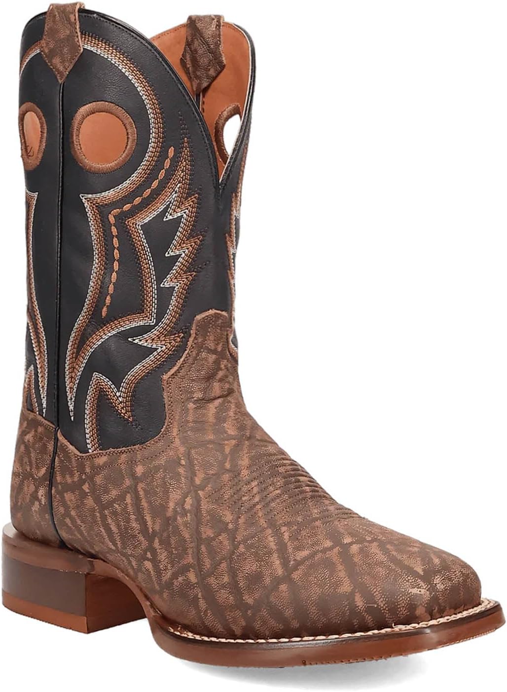 

Мужские вестерн-сапоги Dan Post с узором слона, широкий квадратный носок - DP5183, коричневый