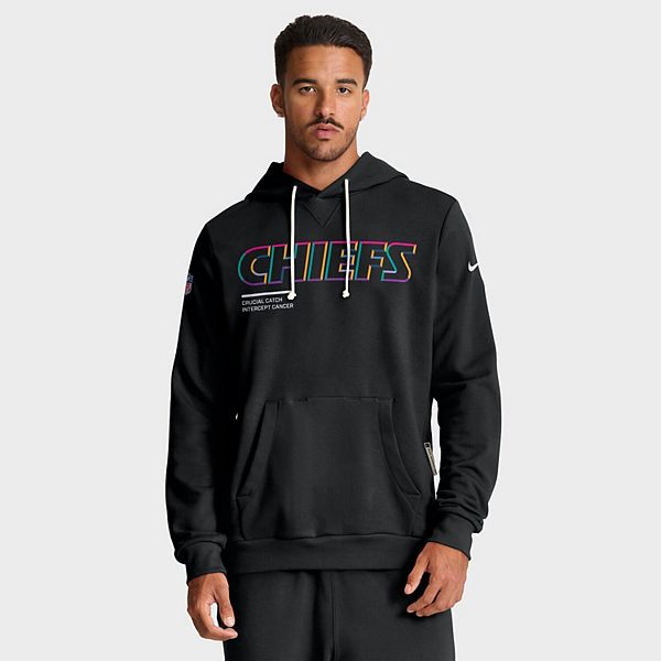 Мужская черная толстовка kansas city chiefs tall 2025 nfl crucial catch sideline standard issue dri-fit Nike — фото 2