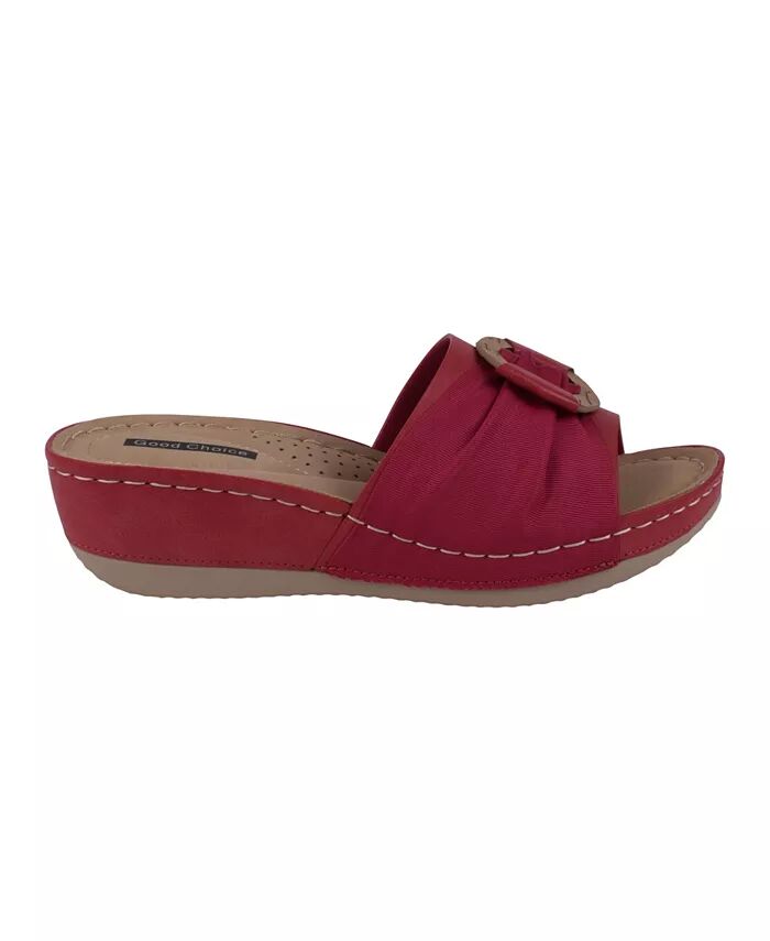 Женские босоножки Ellen Comfort Slip On Wedge GC Shoes, красный — фото 2