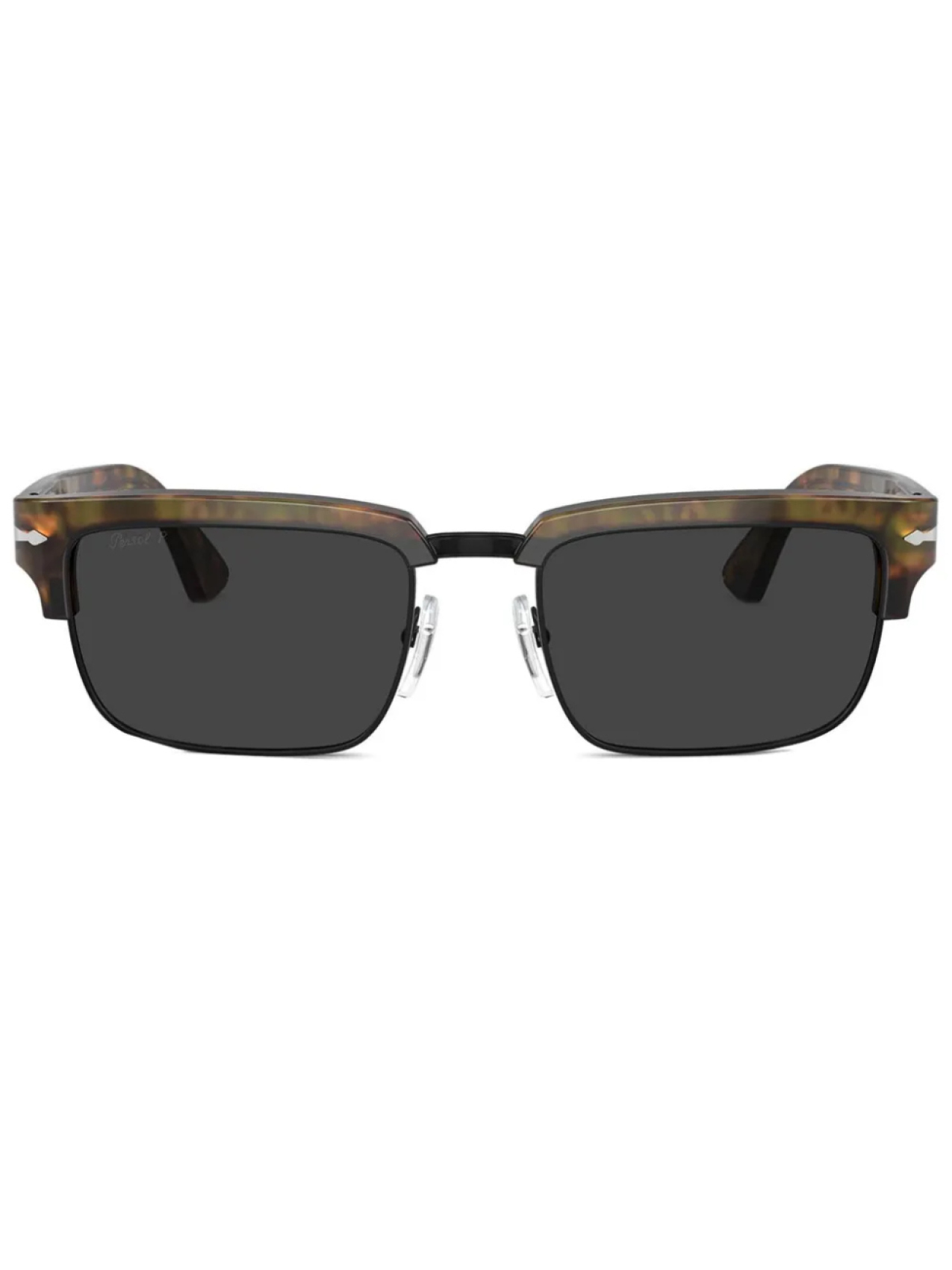 

Persol солнцезащитные очки в прямоугольной оправе, коричневый