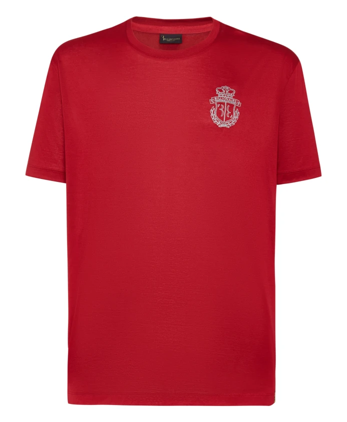 

Футболка с круглым вырезом и гербом Billionaire, красный