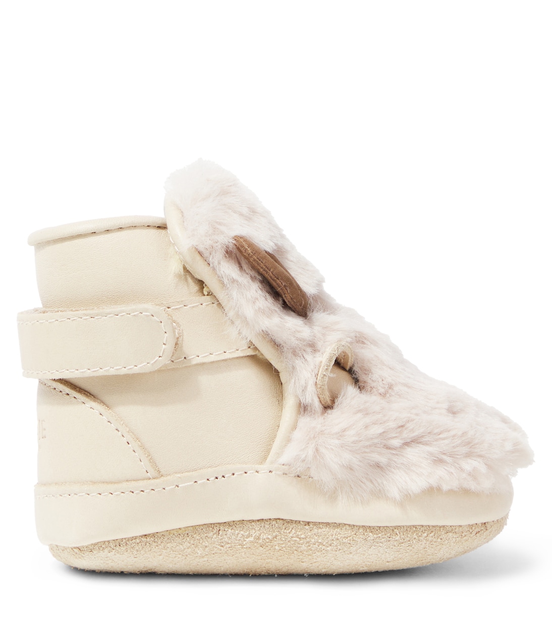 Ботильоны из дорогой кожи и искусственного меха Donsje, Light Beige Soft Faux Fur — фото 3