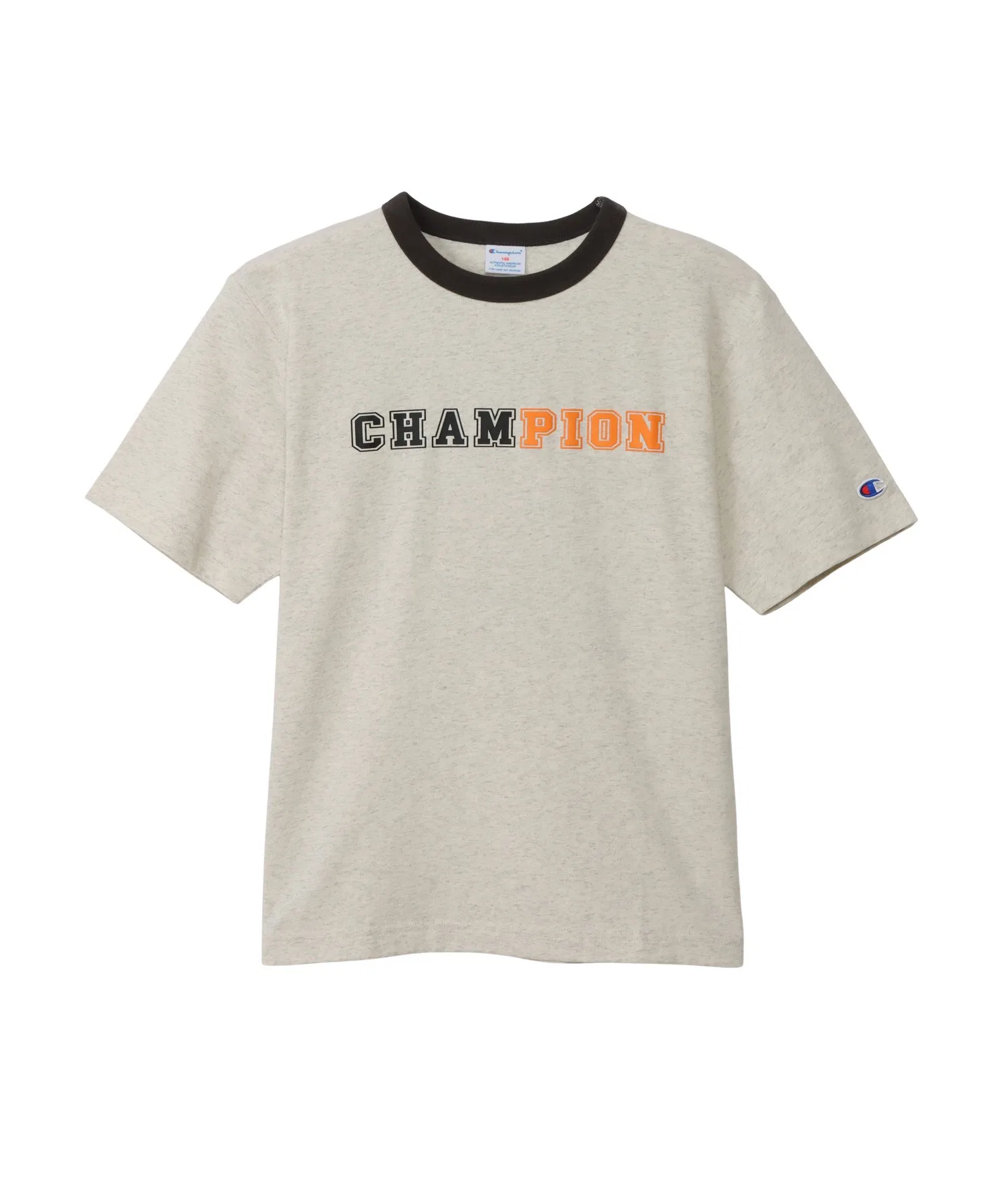 Детская футболка Champion с принтом, овсяный цвет
