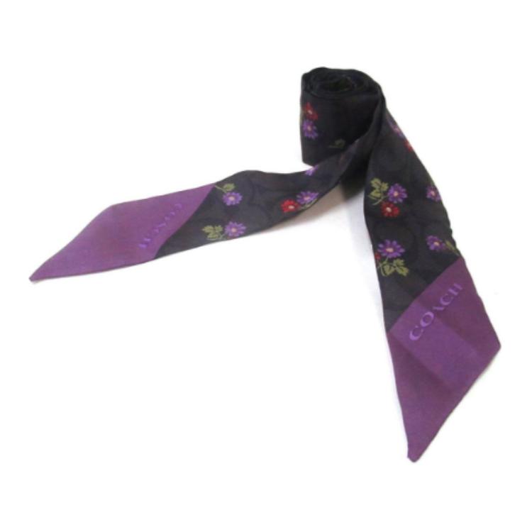 

COACH Шелковый шарф Women's Black, Black