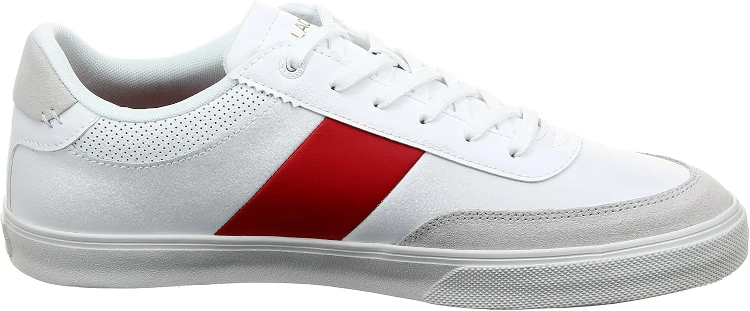 Мужские кроссовки Lacoste Court-Master Pro 2221 SMA с кожаным верхом и логотипом, черный — фото 4