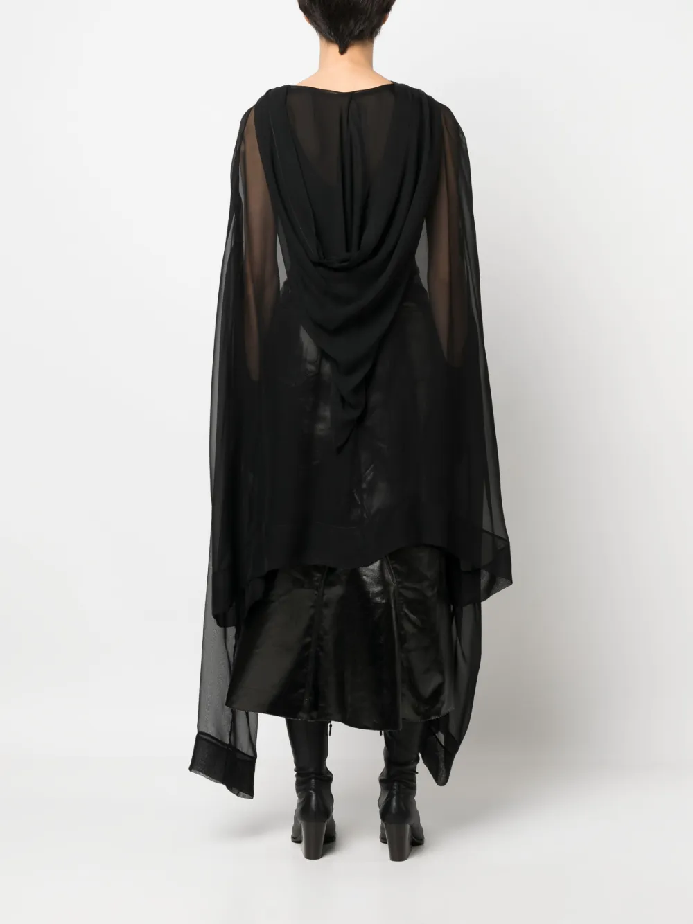 Шелковая туника Flyproof Rick Owens, черный — фото 4