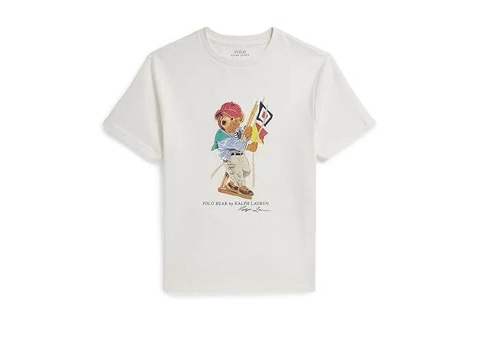 Футболка с медвежонком Polo Bear хлопок Polo Ralph Lauren Kids, Adirondack Rose
