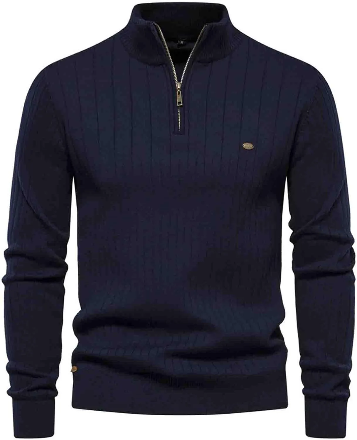 

Свитер мужской с воротником стойкой и четвертью молнии LREUIP