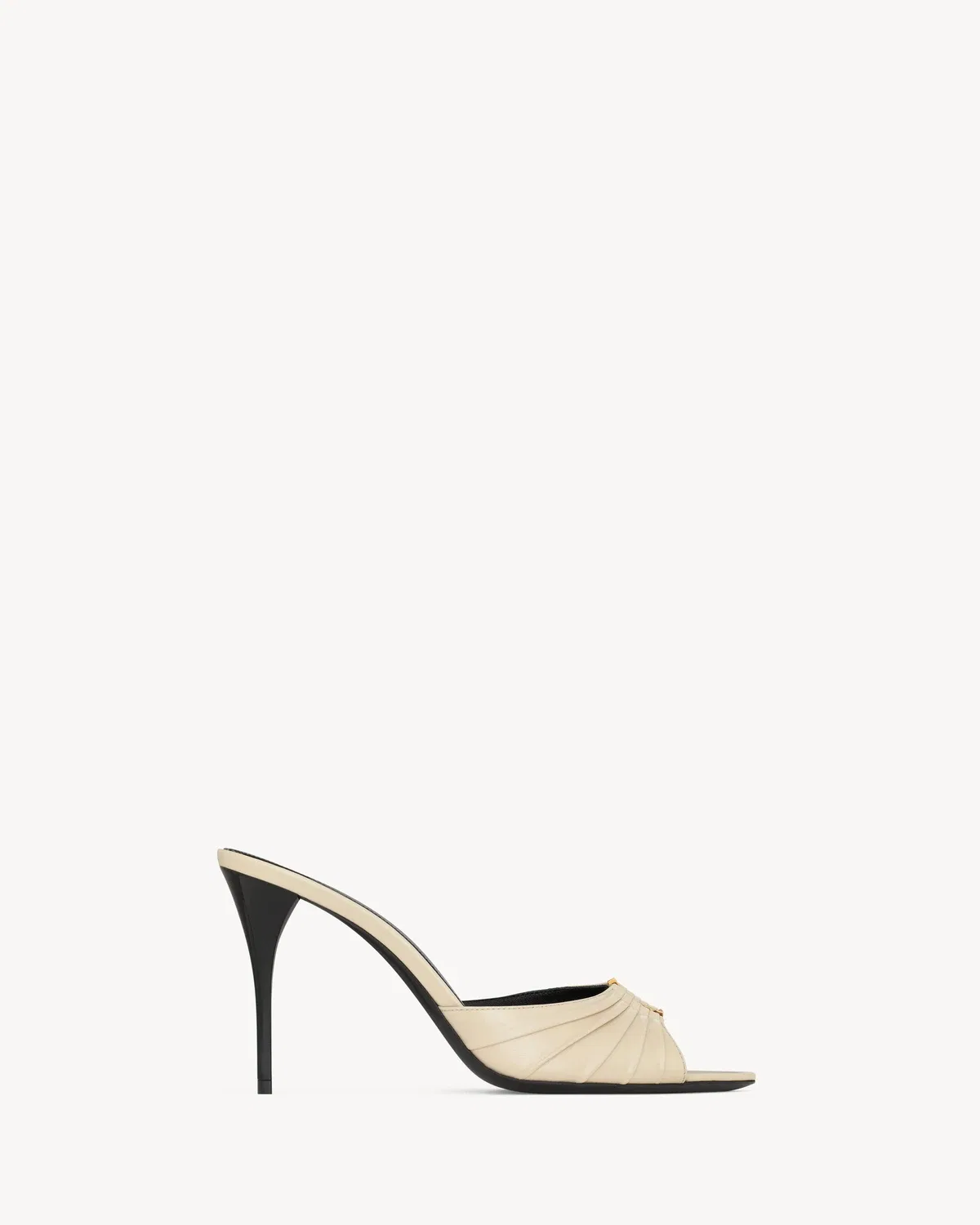 Мюли BABYLONE из гладкой кожи SAINT LAURENT, белый