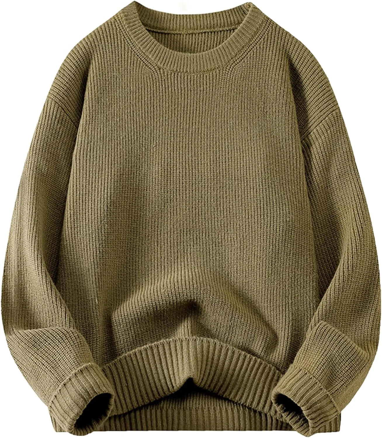 

Мужской оверсайз свитер с длинным рукавом и косой вязкой Laixton