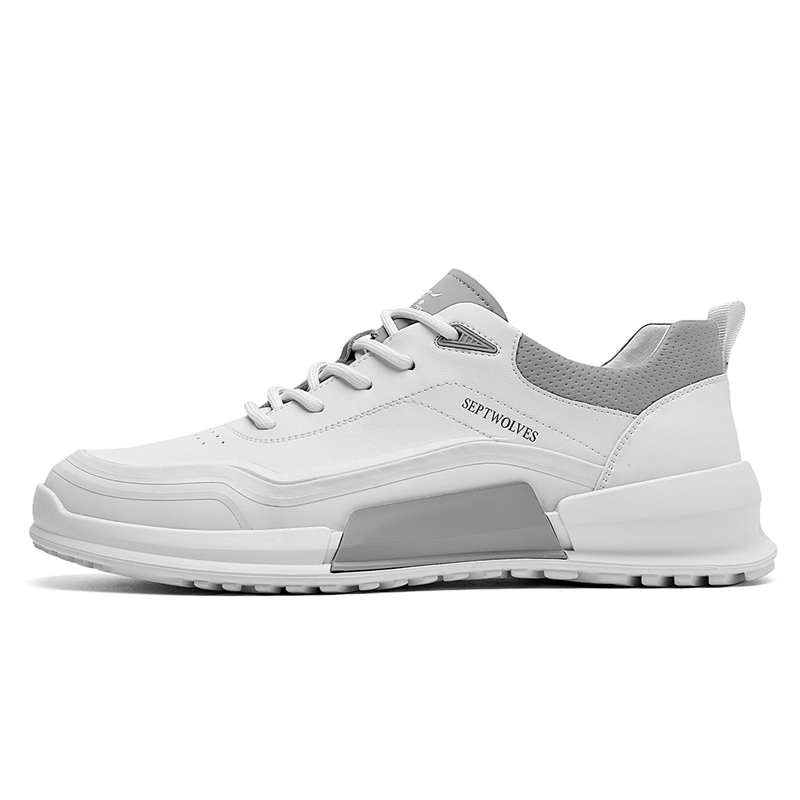 

Низкие повседневные туфли для мужчин SEPTWOLVES, White Gray (Standard Leather Shoe Size)