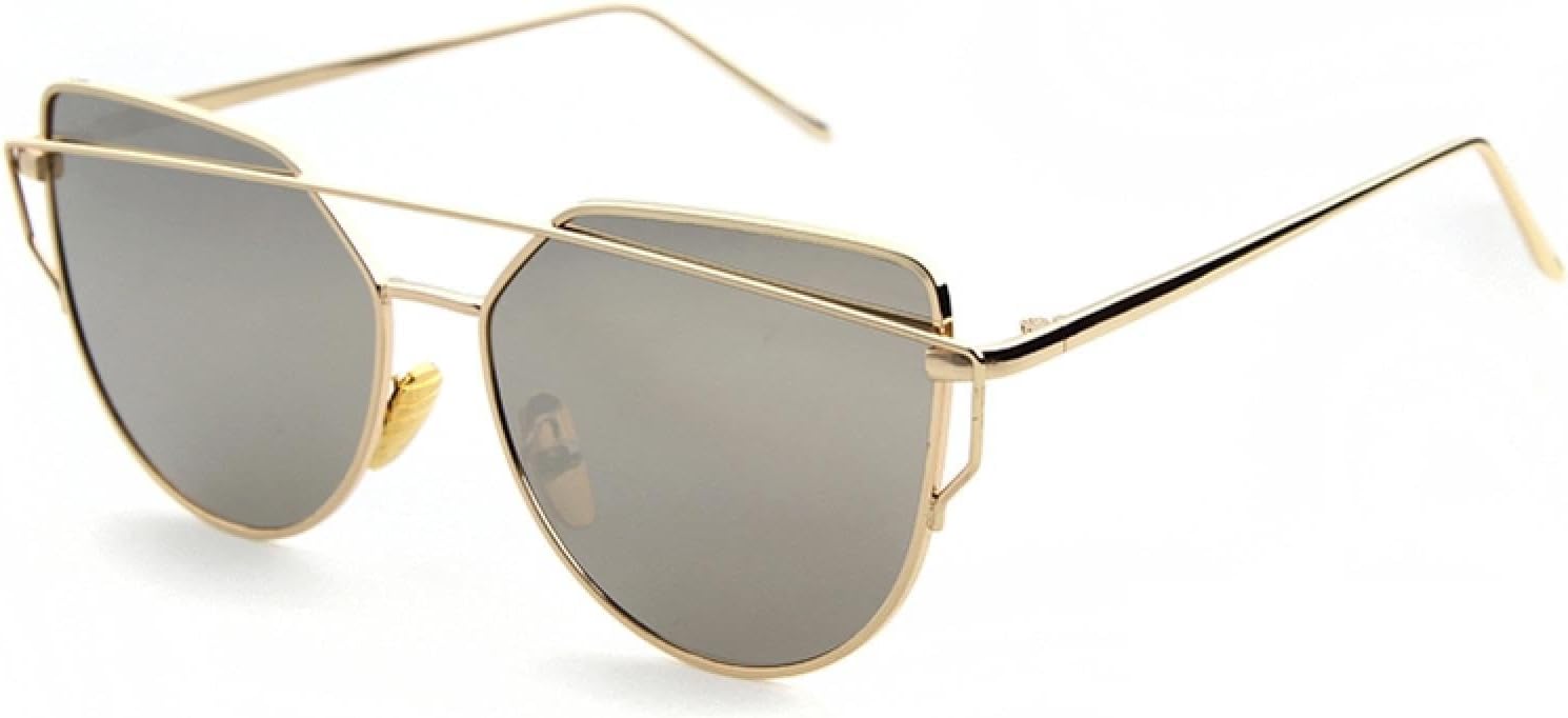 

Солнцезащитные очки с защитой UV400 | Линзы «кошачий глаз» цвета розового золота | для женщин и мужчин, для занятий спортом на открытом воздухе и вождения DSVIGF, C03 Gold Silver