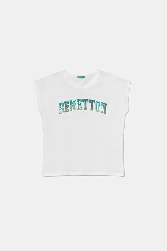 

Детская хлопковая футболка United Colors Of Benetton, белый