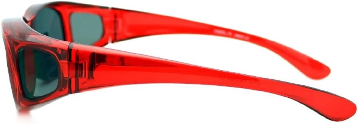 

2 очень маленьких поляризованных накладки, подходят для ношения поверх солнцезащитных очков. Носятся поверх очков для зрения Incredible Bargains, Purple / Red