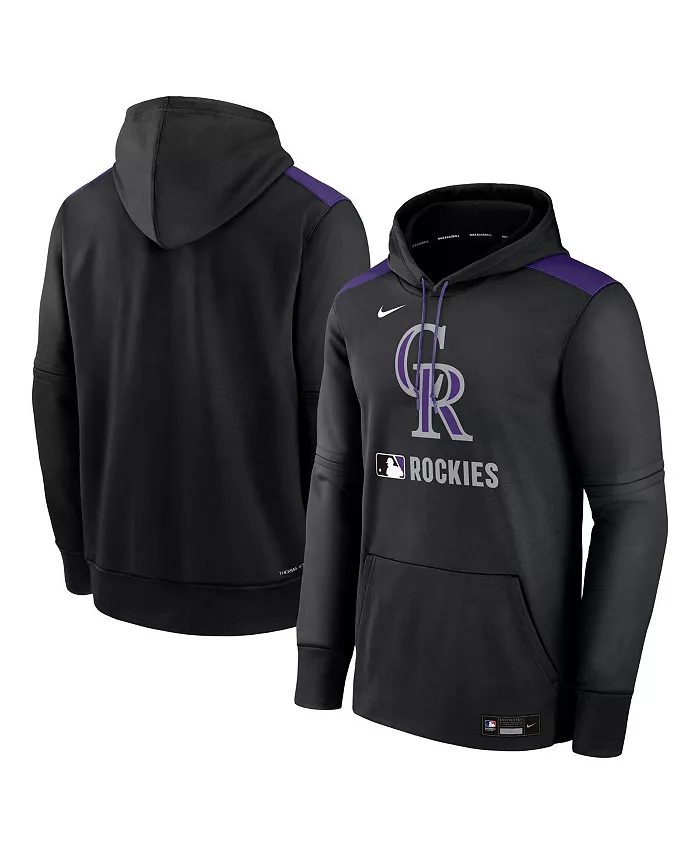 

Мужская черная толстовка с капюшоном Colorado Rockies Authentic Collection Performance Pullover Hoodie Nike