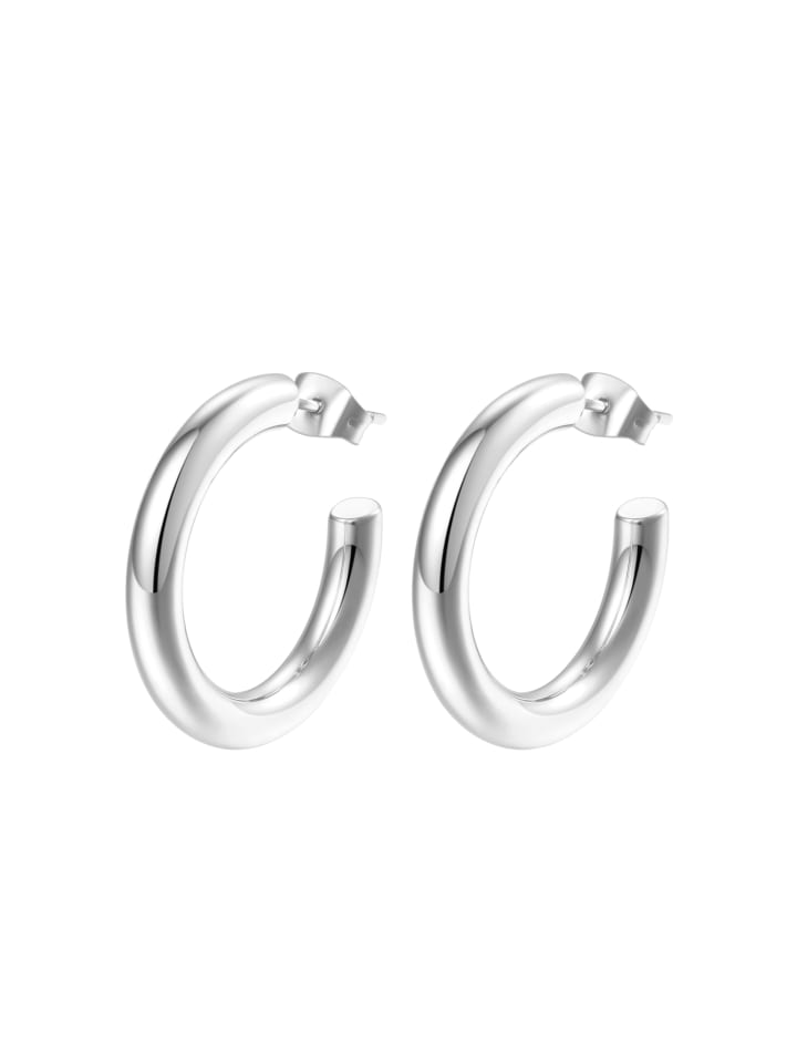 

Hey Happiness Серьги-кольца 3/4 из нержавеющей стали, серебристого цвета - (диаметр) 2,5 см