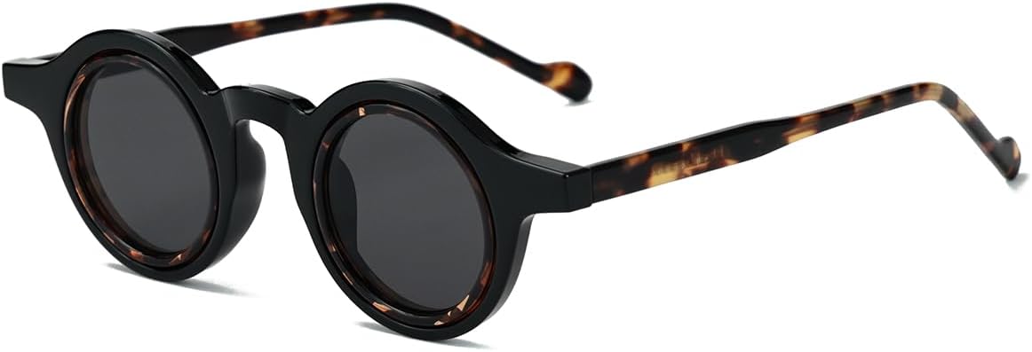 

Солнцезащитные очки Tr90 маленькие круглые, в стиле ретро, ​​с ацетатными дужками, унисекс, поляризованные, защита от УФ-излучения UV400, для активного отдыха weiyuchen, Black Leopard Frame