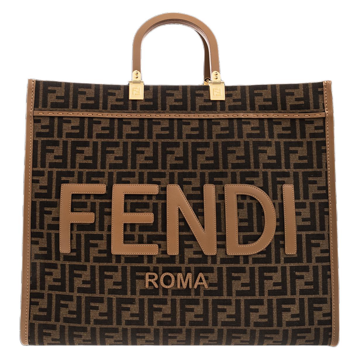 

Сумка-шоппер FENDI из коричневой кожи Tubas унисекс