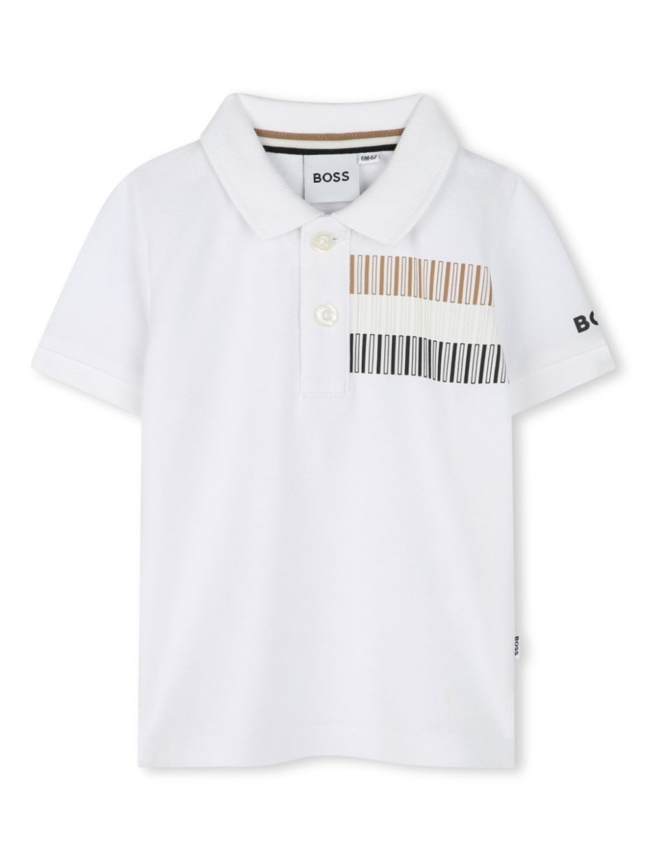 

BOSS Kidswear рубашка поло с логотипом, белый